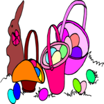 Easter Baskets 2 Clip Art