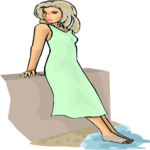 Woman in Dress 32 Clip Art