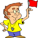 Man with Flag Clip Art