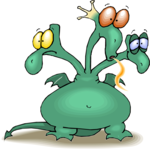 Dragon - Three-Headed 3 Clip Art