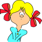 Girl - Shy Clip Art