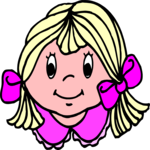 Girl - Face 8 Clip Art