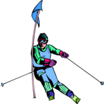 Skier 34 Clip Art