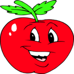 Apple - Happy 1 Clip Art