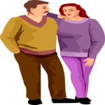 Couple Standing 2 Clip Art