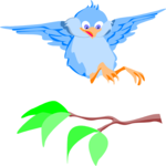 Bird Landing Clip Art