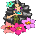 Flower Woman 14 Clip Art