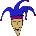 Jester Face 1 Clip Art