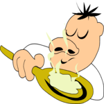 Smelling Food Clip Art