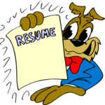 Resume - Dog Clip Art