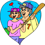 Softball Players 12 Clip Art