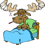 Moose - Sick Clip Art