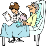 Nurse Spilling Water 1 Clip Art