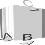 Book - Letters Clip Art