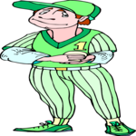 Baseball - Player 27 Clip Art