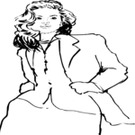 Woman in Suit 4 Clip Art