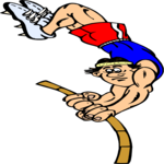 T & F - Pole Vaulter 11 Clip Art