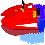 Speed Boating Clip Art