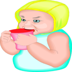 Child Drinking Clip Art