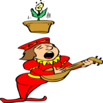 Lute Player Clip Art