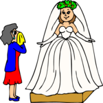 Bride & Mother 1 Clip Art