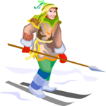 Lap on Skis Clip Art