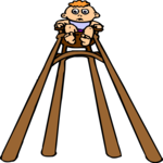 Baby in High Chair 4 Clip Art