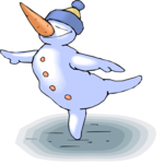Snowman Dancing 4 Clip Art