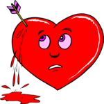 Heart - Pierced Clip Art