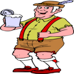 German Man with Beer 3 Clip Art