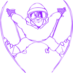 Skier 13 Clip Art