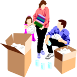 Family Packing Clip Art