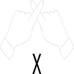 Sign Language X Clip Art