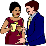 Couple Toasting 3 Clip Art