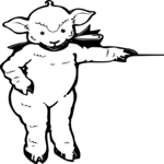 Lamb Standing Clip Art