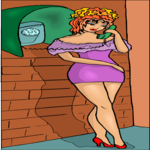 Woman on Phone 1 Clip Art