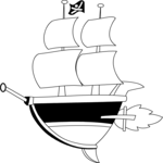 Flying Ship Clip Art