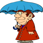 Man with Umbrella 3 Clip Art