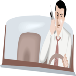 Businessman on Cellular 6 Clip Art