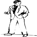 Man Standing 3 Clip Art