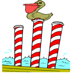 Pelican - Perched Clip Art