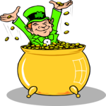 Leprechaun with Gold 1 Clip Art