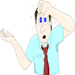 Sweating Man 1 Clip Art