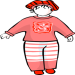 Girl in Sweatsuit 3 Clip Art