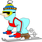 Skier 10 Clip Art