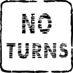 No Turns Clip Art