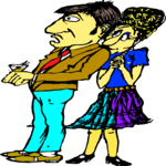 Couple - Afraid Clip Art