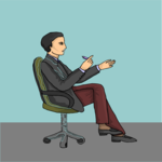 Man Sitting 2 Clip Art