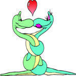 Lovers - Snakes Clip Art