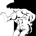 Body Builder - Male 03 Clip Art